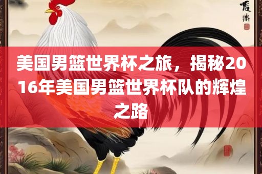 美国男篮世界杯之旅，揭秘2016年美国男篮世界杯队的辉煌之路
