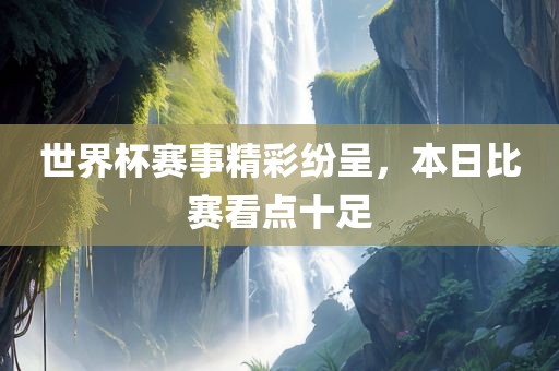 世界杯赛事精彩纷呈，本日比赛看点十足眉山市正发家政服务有限公司