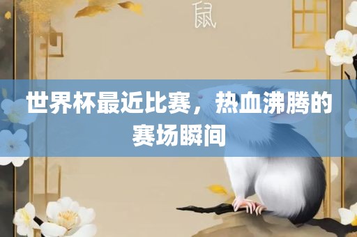 世界杯最近比赛，热血沸腾的赛场瞬间