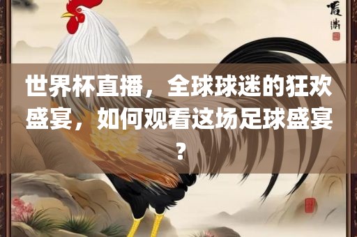 世界杯直播，全球球迷的狂欢盛宴，如何观看这场足球盛宴？