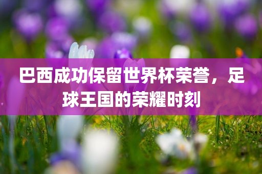 巴西成功保留世界杯荣誉，足球王国的荣耀时刻