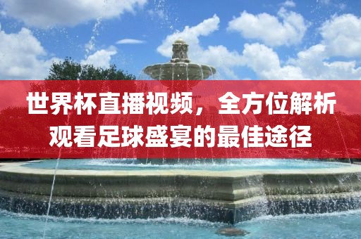 世界杯直播视频，全方位解析观看足球盛宴的最佳途径